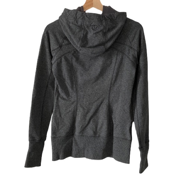 Lululemon Charcoal Hoodie Jacket, size 6 - Picture 2 of 10
